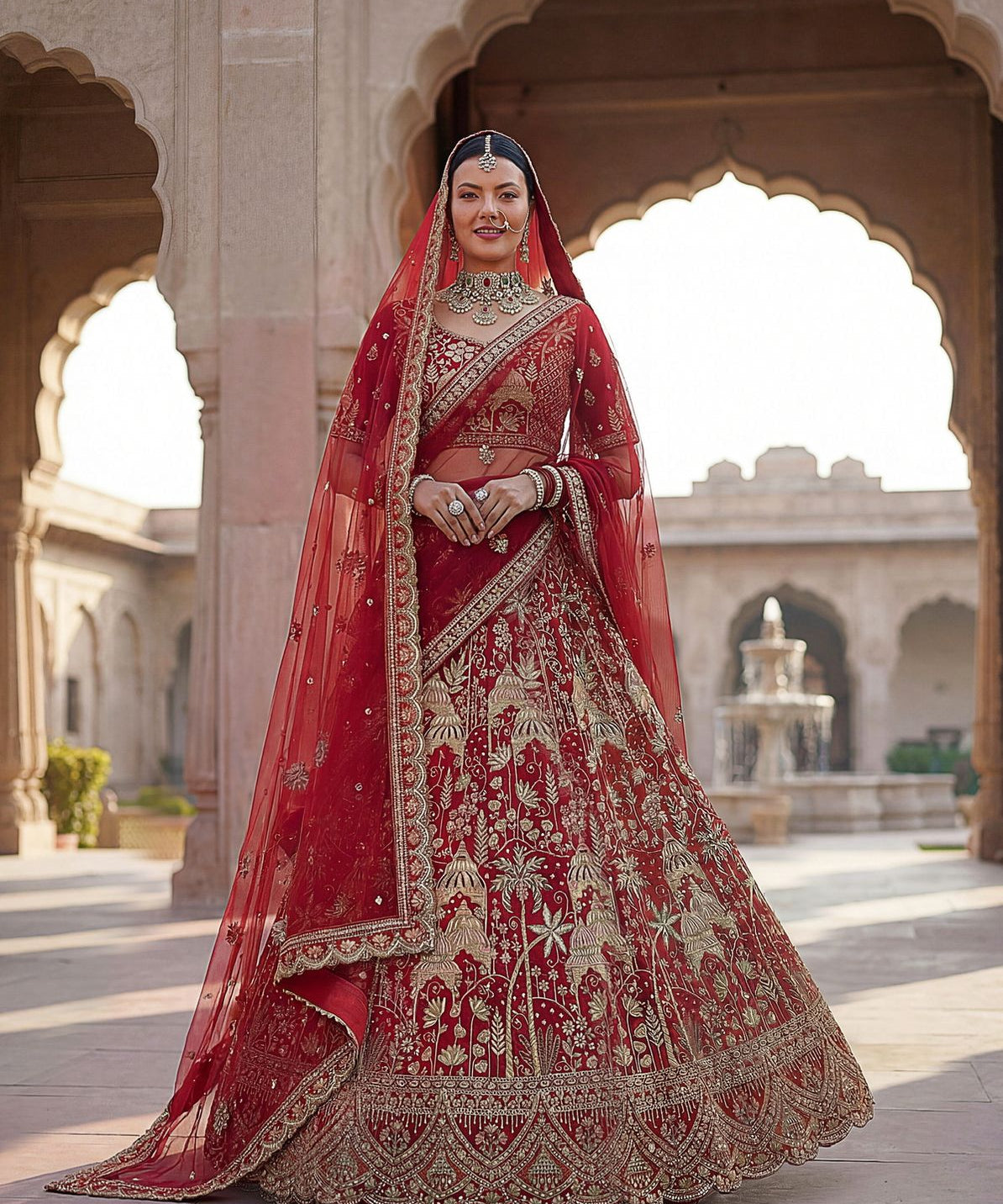 Adorn Wedding Embroidered Lehenga