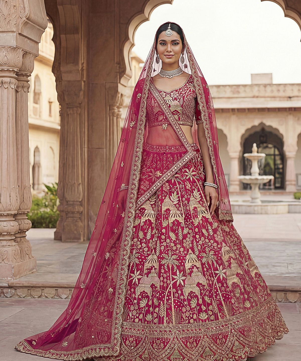 Adorn Wedding Embroidered Lehenga