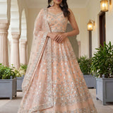 German Zari Sequence Embroidered Lehenga