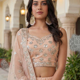 German Zari Sequence Embroidered Lehenga
