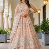 German Zari Sequence Embroidered Lehenga