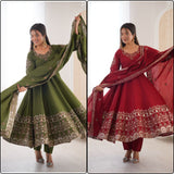 Elegant Embroidered Designer Anarkali Suit
