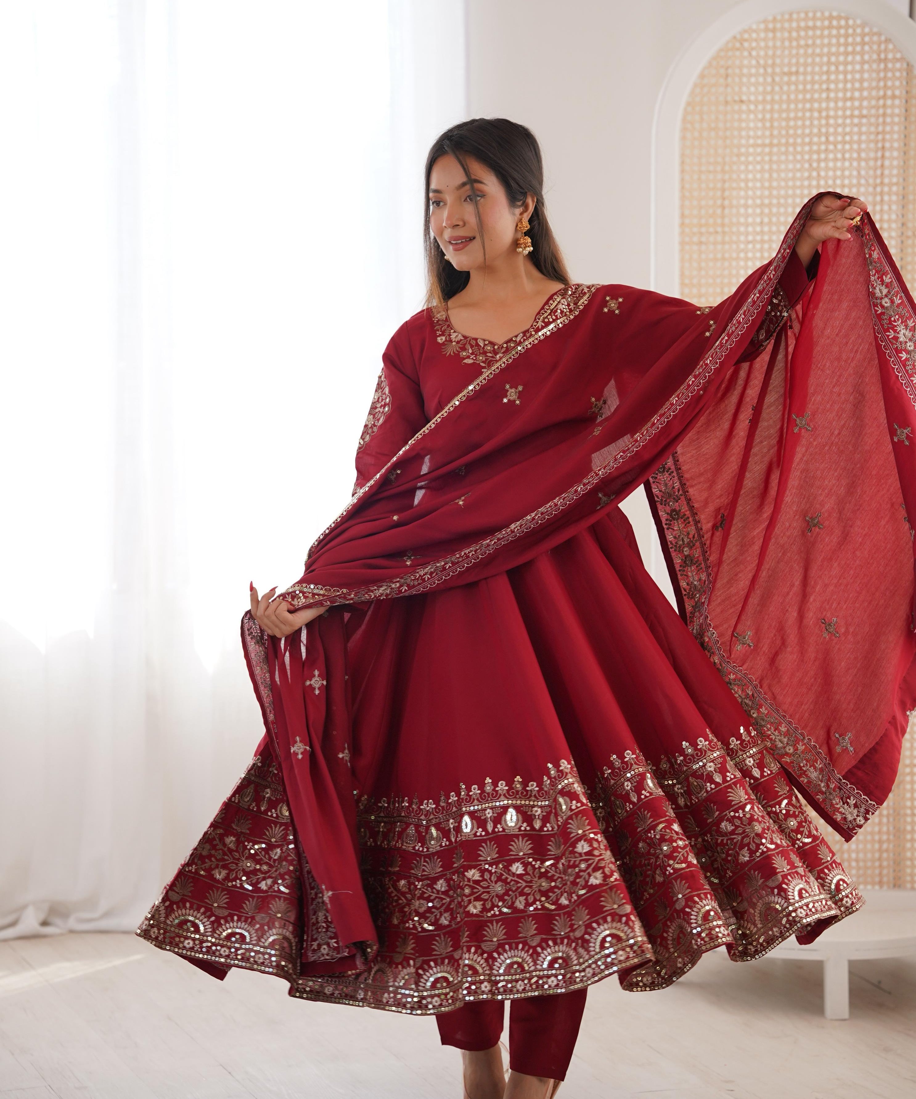 Elegant Embroidered Designer Anarkali Suit