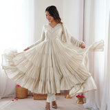 Ethnic Mal Chanderi Anarkali Suit