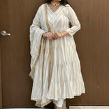 Ethnic Mal Chanderi Anarkali Suit