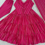 Ethnic Mal Chanderi Anarkali Suit