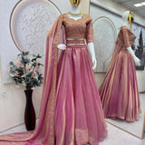 Shiny Designer Partylook Silk Lehenga