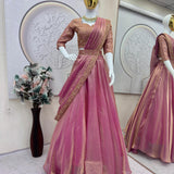 Shiny Designer Partylook Silk Lehenga