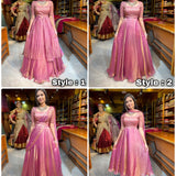 Shiny Designer Partylook Silk Lehenga