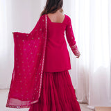 Stunning Ethnic Georgette Top Sharara