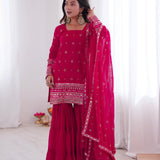 Stunning Ethnic Georgette Top Sharara