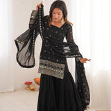 Stunning Ethnic Georgette Top Sharara