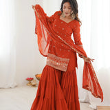 Stunning Ethnic Georgette Top Sharara