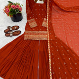 Stunning Ethnic Georgette Top Sharara