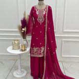 Festive Crunchy Silk Straight Suit