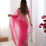 Dazzling Silk Embroidered Saree