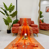 Dazzling Silk Embroidered Saree