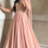 Crafted Georgette Gown Lehenga