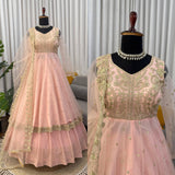 Crafted Georgette Gown Lehenga