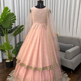 Crafted Georgette Gown Lehenga