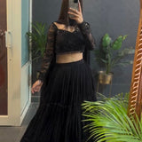 Black Boutique Georgette Lehenga