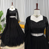 Black Boutique Georgette Lehenga