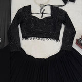Black Boutique Georgette Lehenga