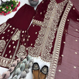 Pakistani Premium Embroidered Top Plazzo