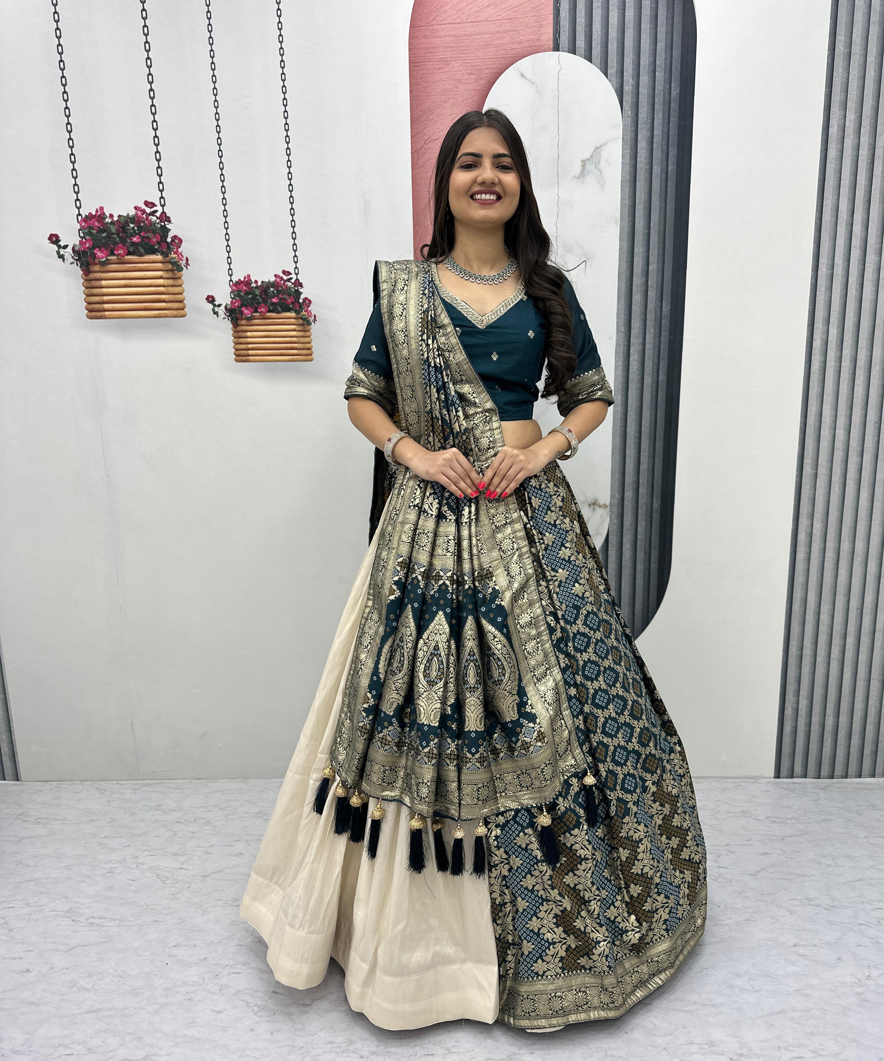 Prisha Wedding Simmer Silk Lehenga