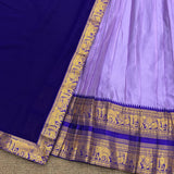 Purple South Style Kanjivaram Silk Lehenga