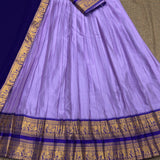 Purple South Style Kanjivaram Silk Lehenga
