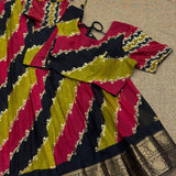 Marshmello Foil Print Silk Lehenga