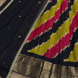 Marshmello Foil Print Silk Lehenga