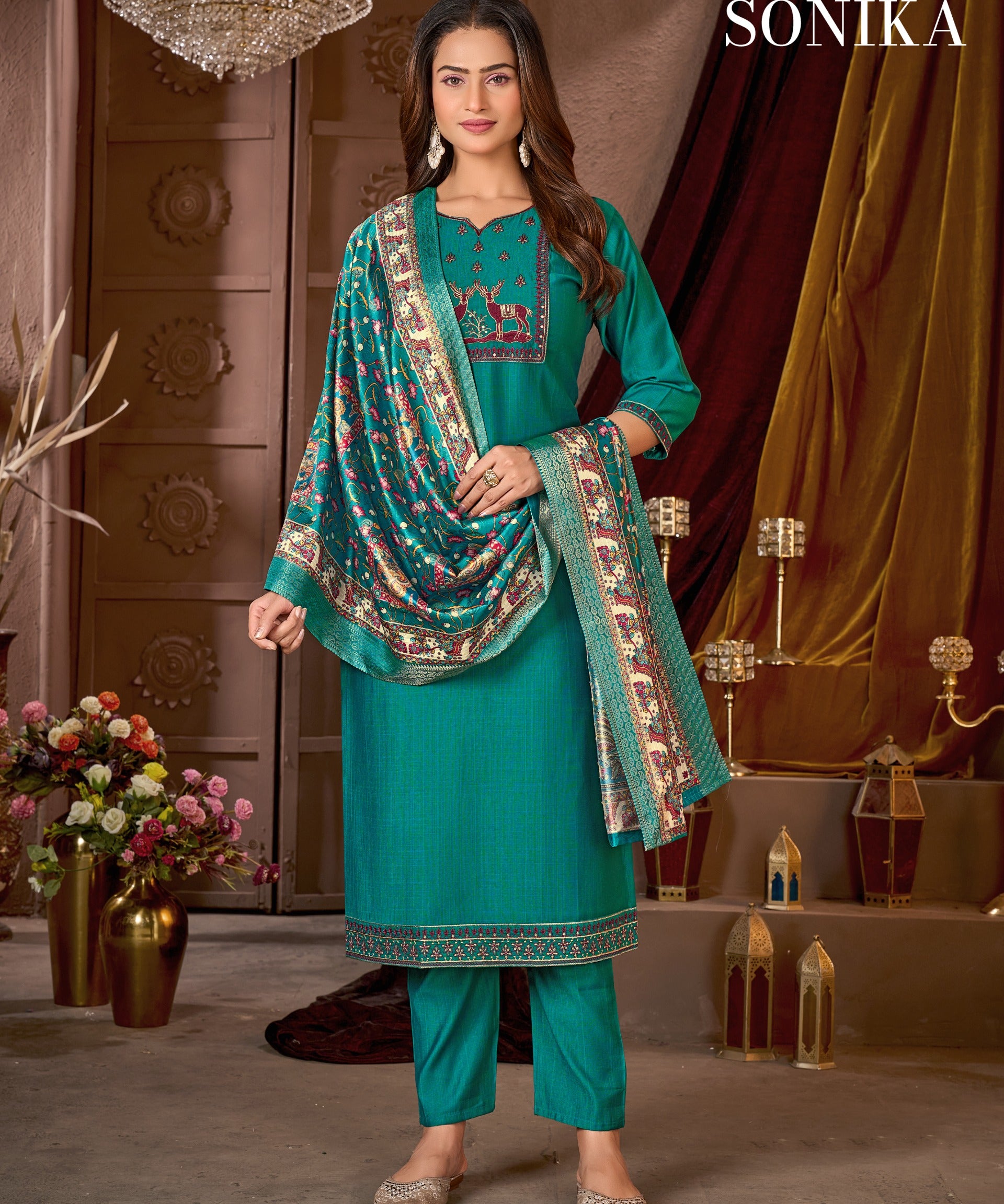 PLUS SIZE SONIKA KURTI PENT DUPATTA