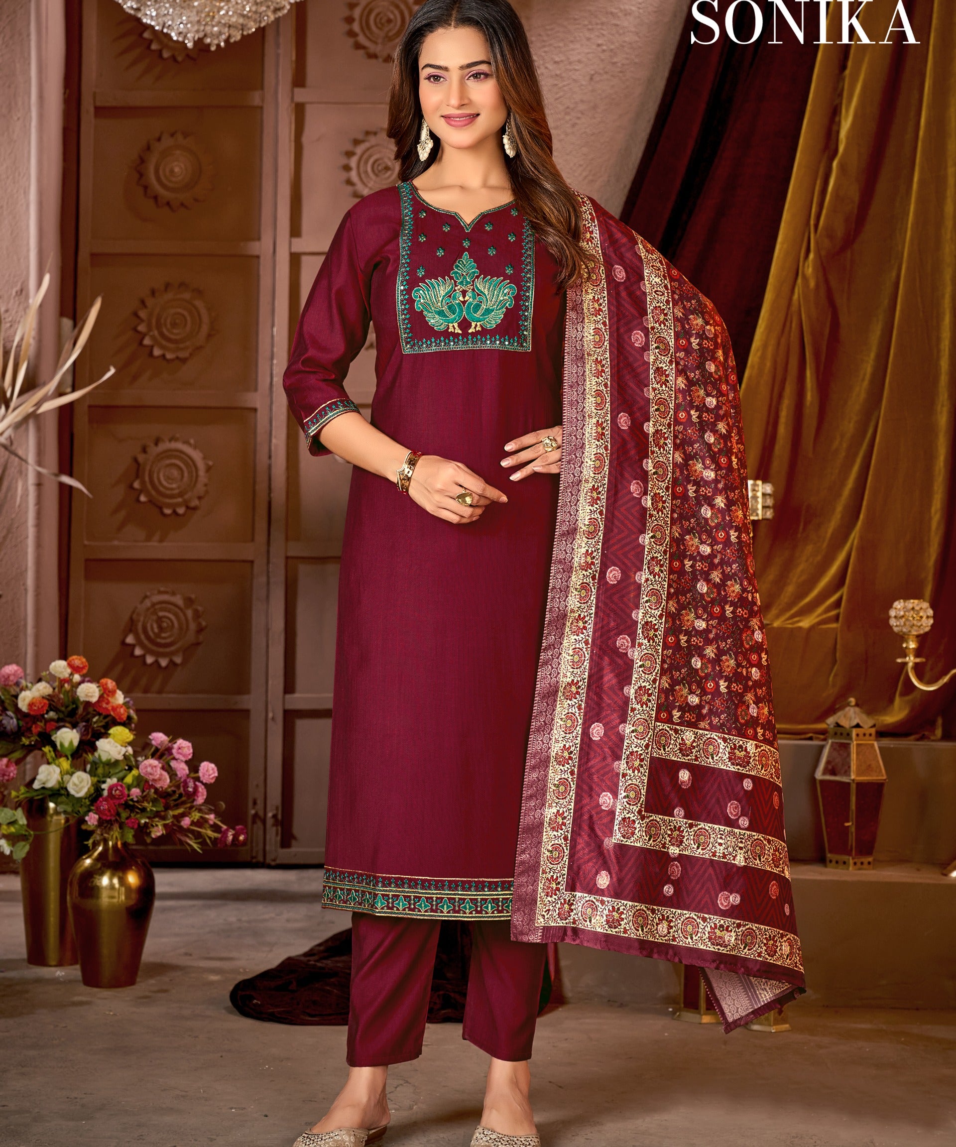 PLUS SIZE SONIKA KURTI PENT DUPATTA