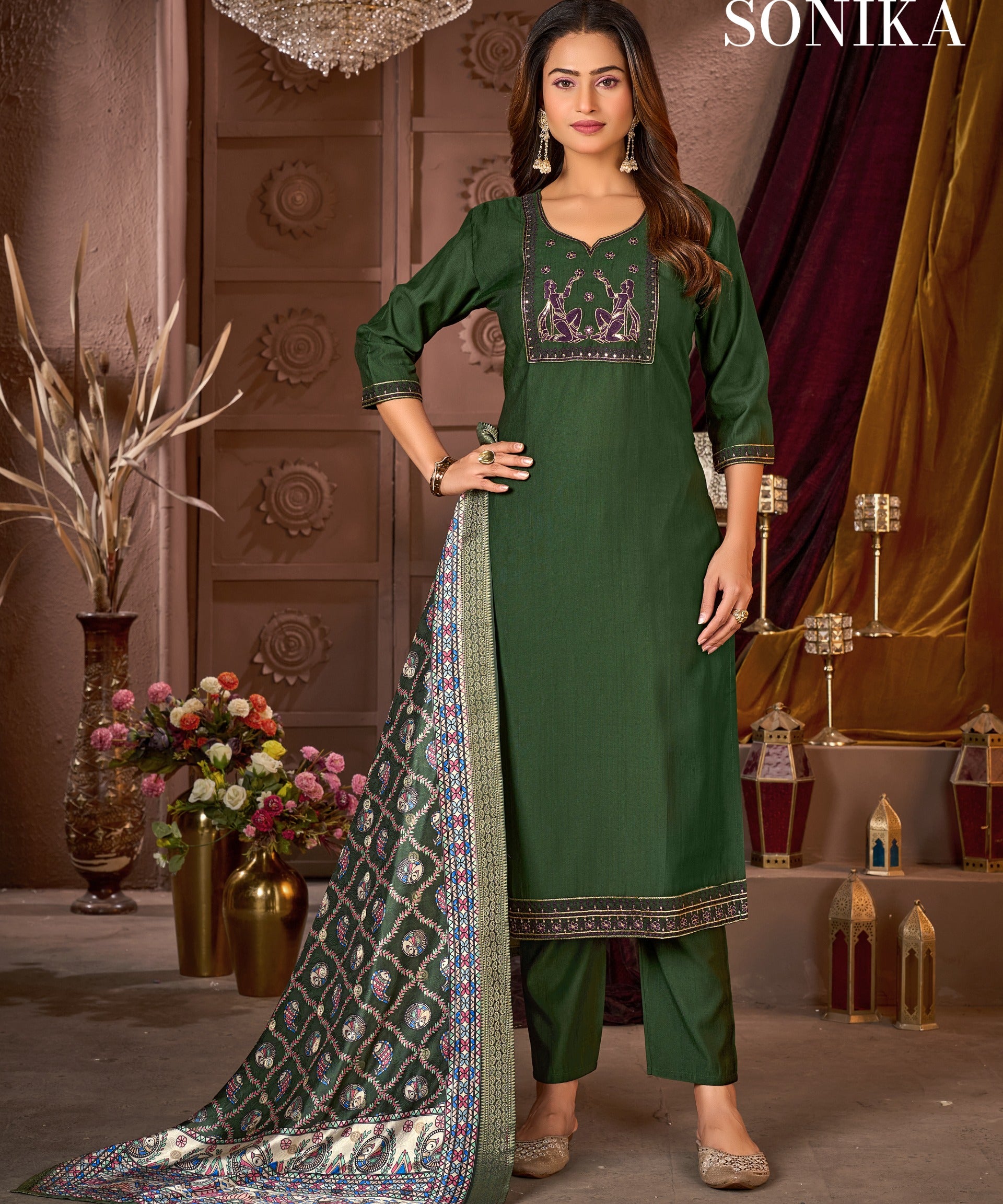 PLUS SIZE SONIKA KURTI PENT DUPATTA