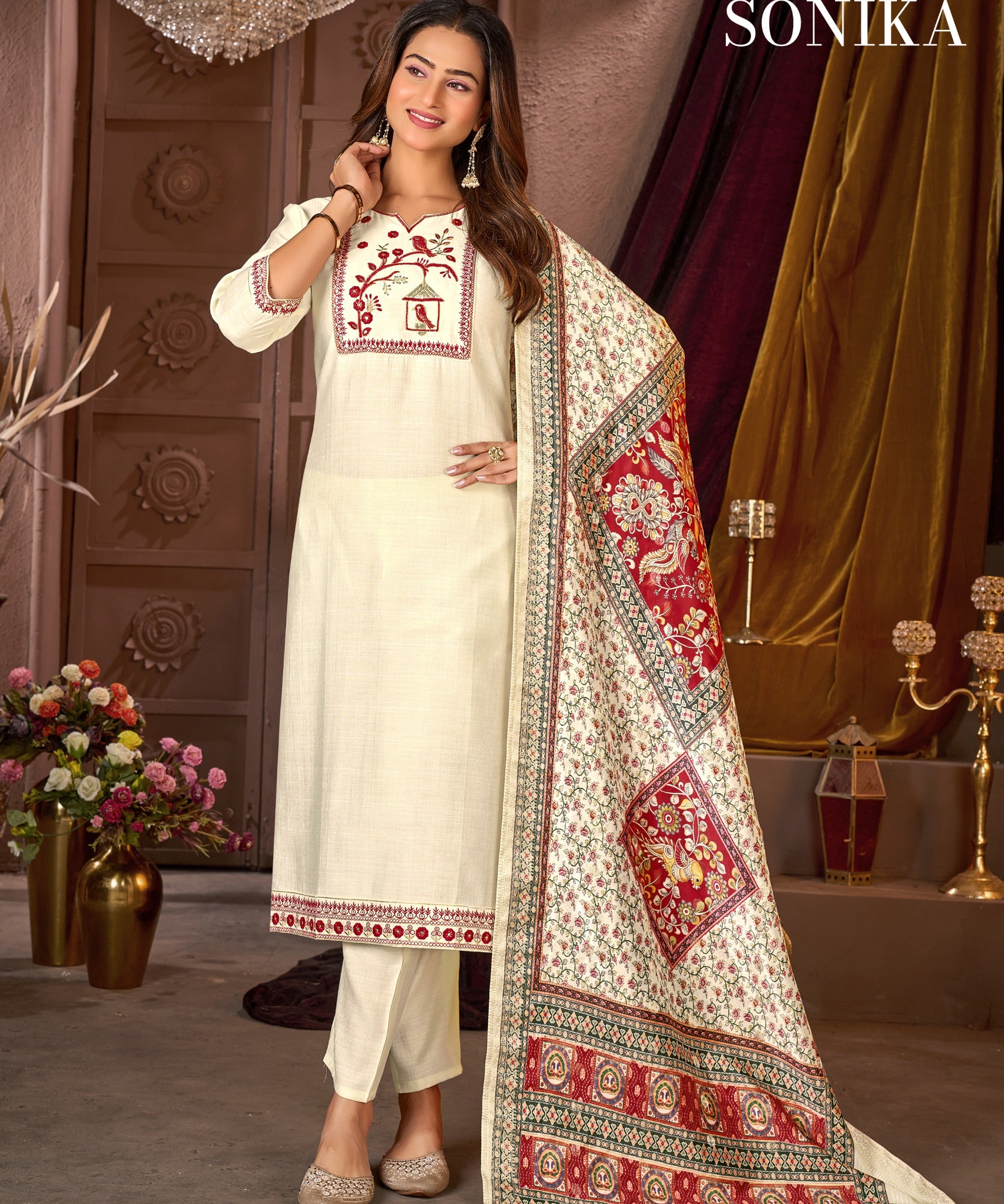 PLUS SIZE SONIKA KURTI PENT DUPATTA