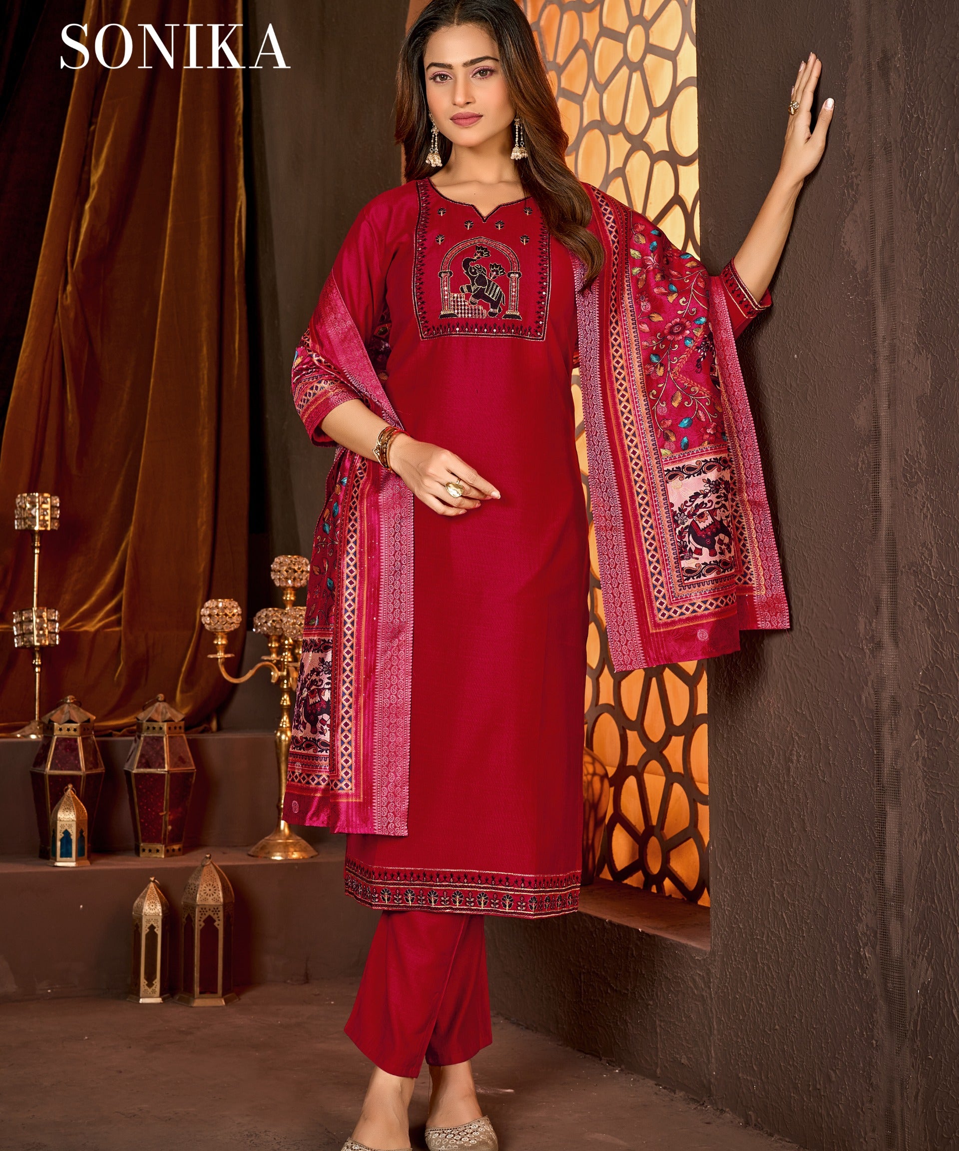 PLUS SIZE SONIKA KURTI PENT DUPATTA