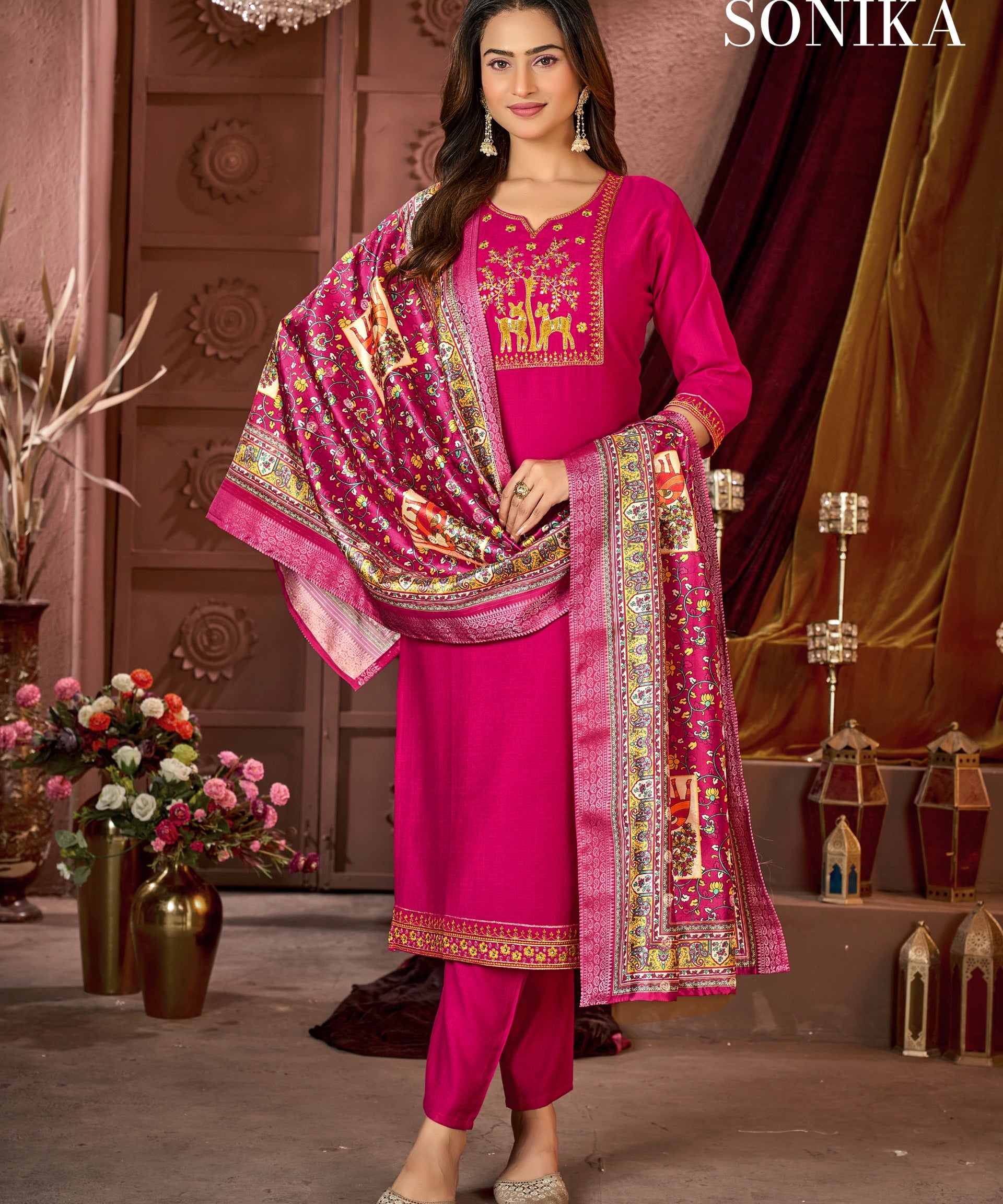 PLUS SIZE SONIKA KURTI PENT DUPATTA