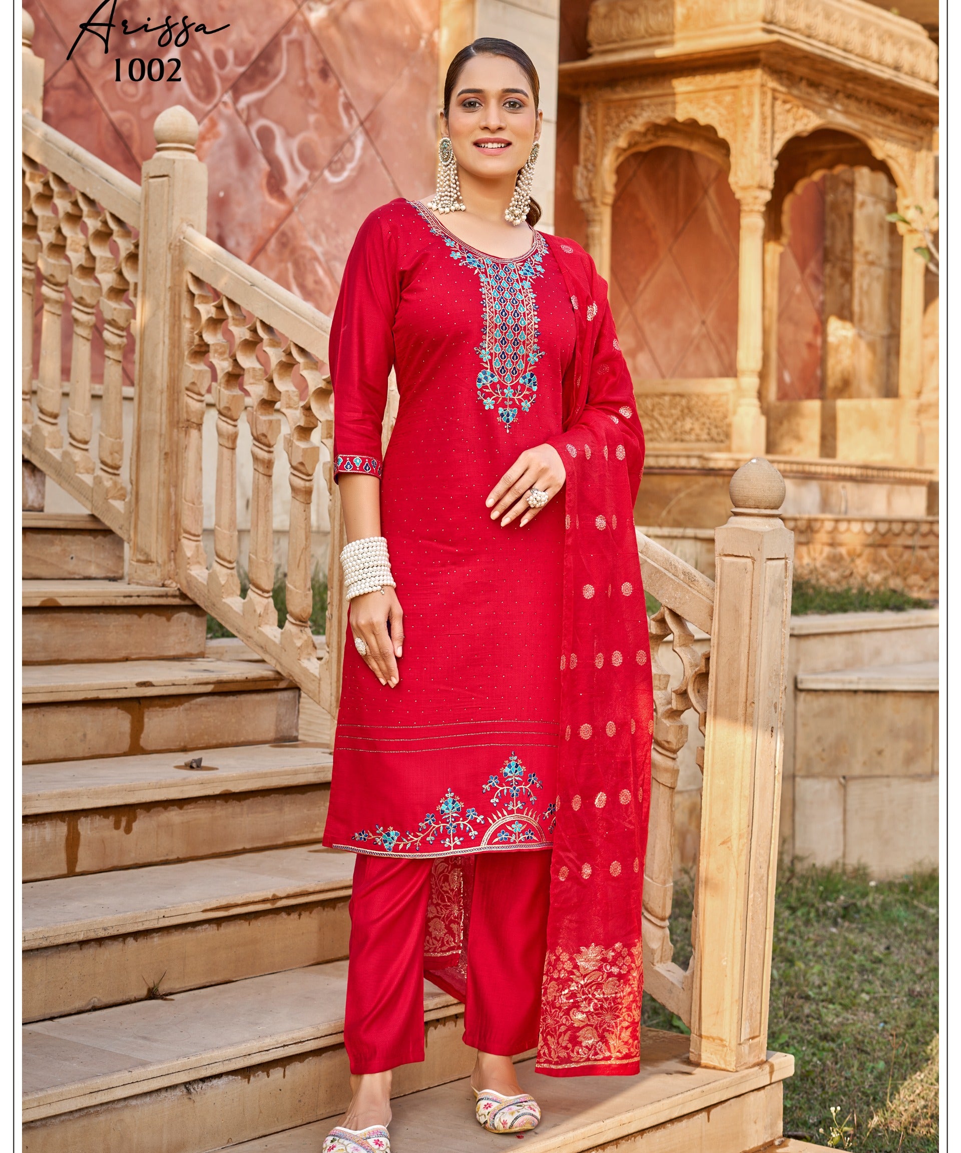 PLUS SIZE ARISSA KURTI PANT DUPPATA