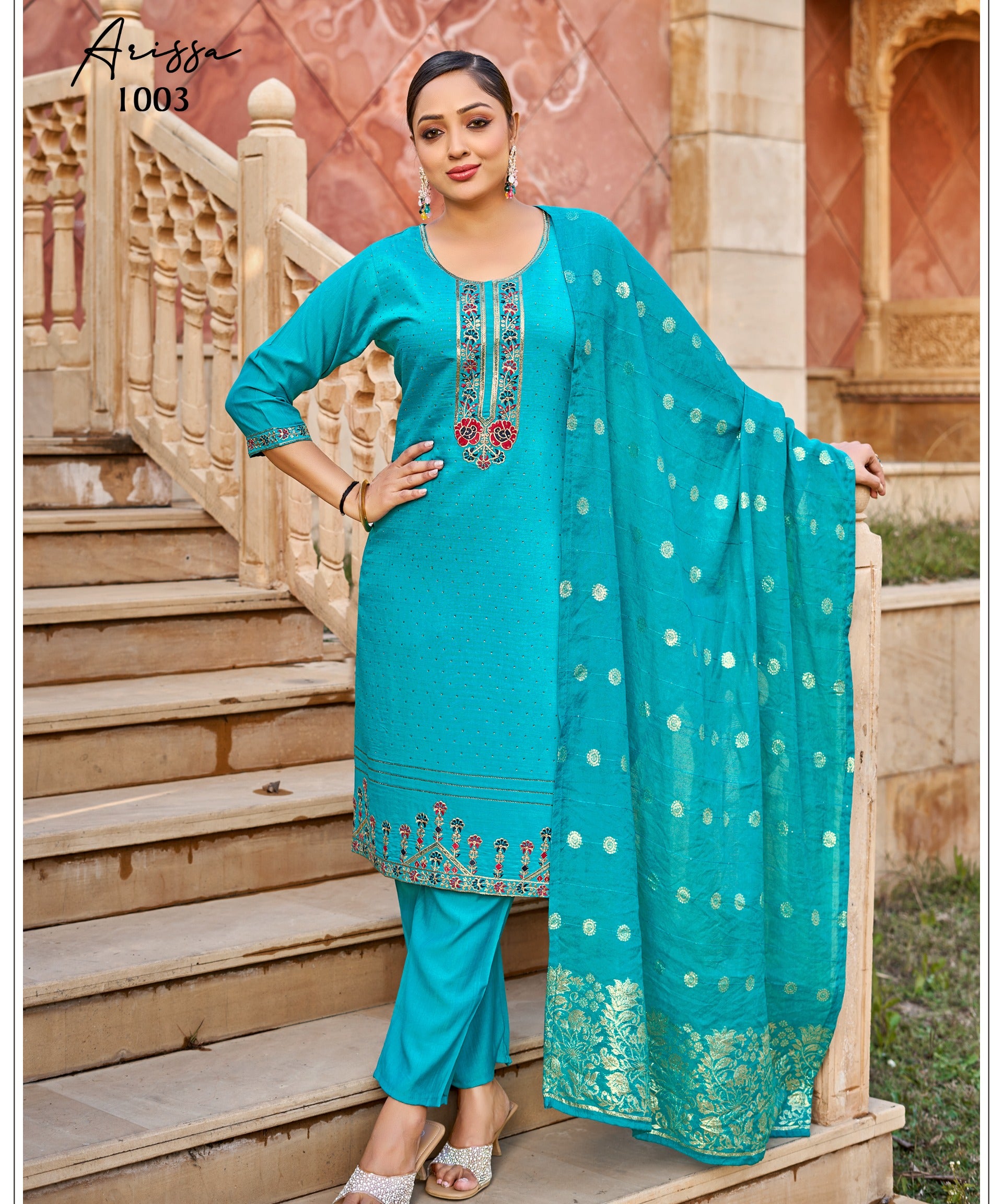 PLUS SIZE ARISSA KURTI PANT DUPPATA