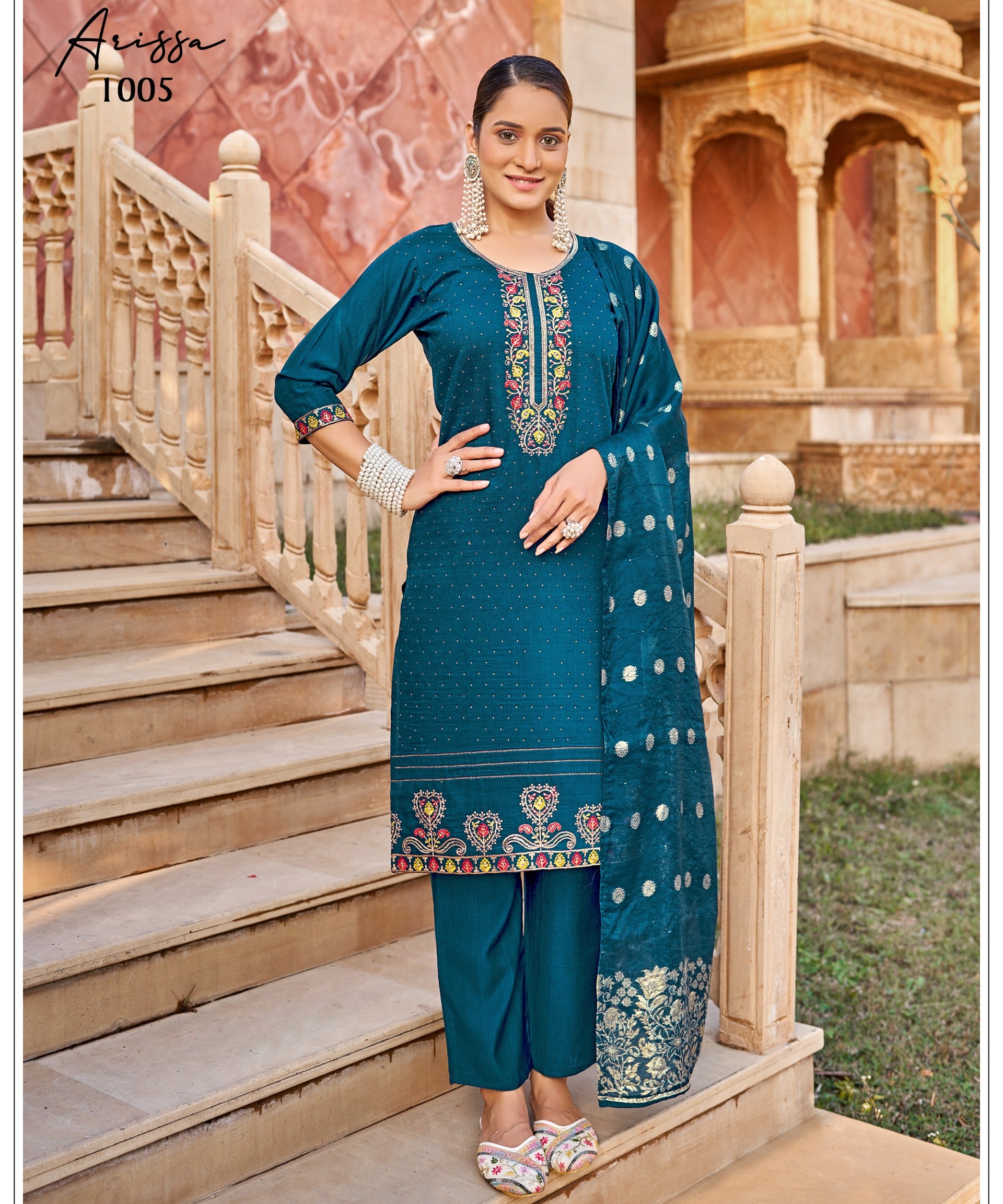 PLUS SIZE ARISSA KURTI PANT DUPPATA