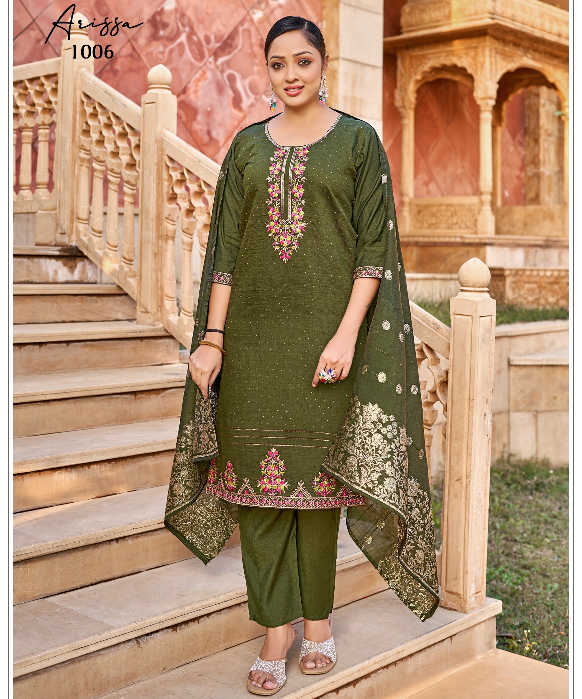 PLUS SIZE ARISSA KURTI PANT DUPPATA