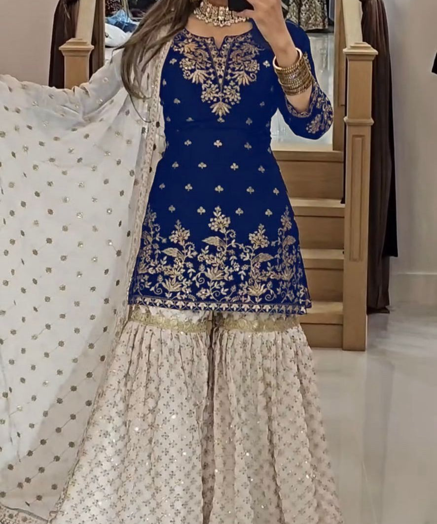 PLUS SIZE TOP PLAZO DUPPTA