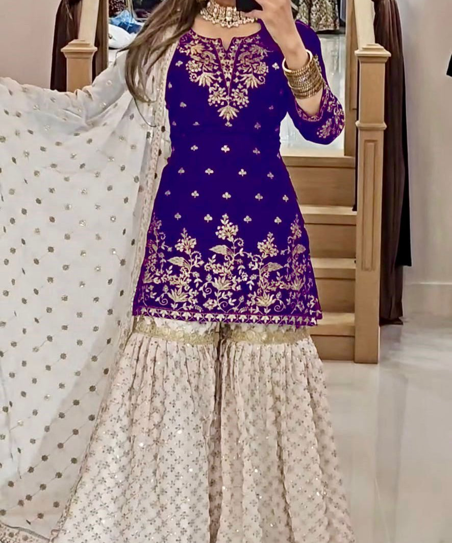 PLUS SIZE TOP PLAZO DUPPTA