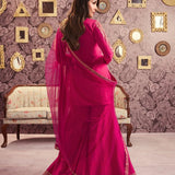Malaika Pink Silk Embroidered Suit