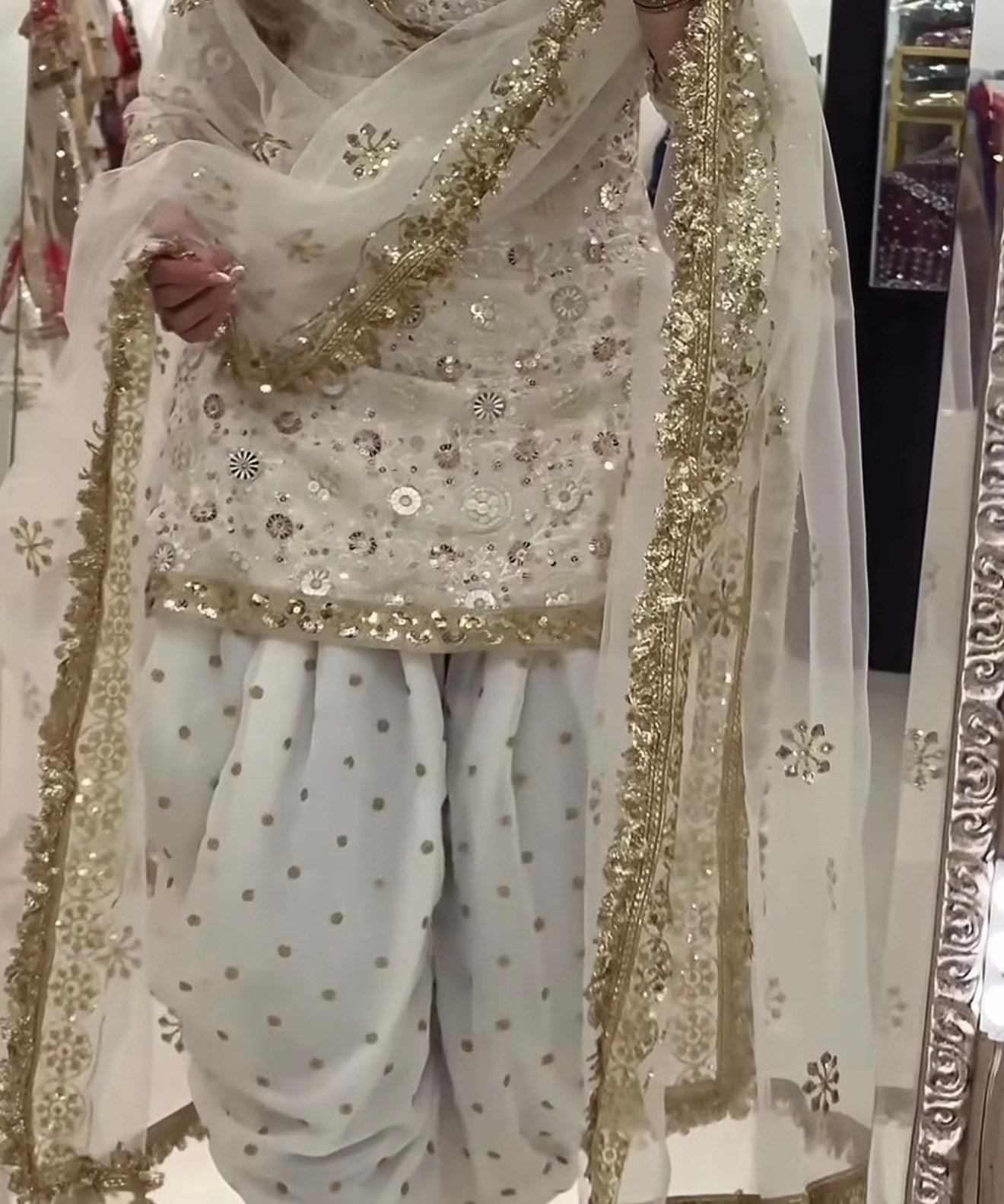 Blooming Embroidered Dhoti Salwar