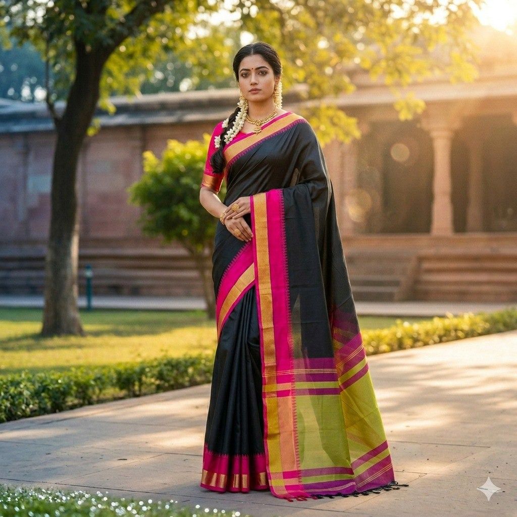 Kottanji Cotton Silk Uniform Saree