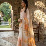 Preseting Beautiful Floral Print Saree