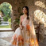 Preseting Beautiful Floral Print Saree